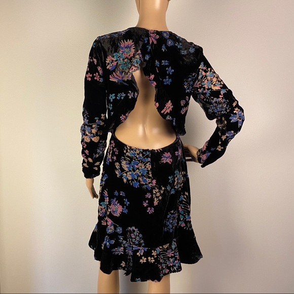 NEW REBECCA MINKOFF VELVET MINI DRESS - Picture 8 of 9